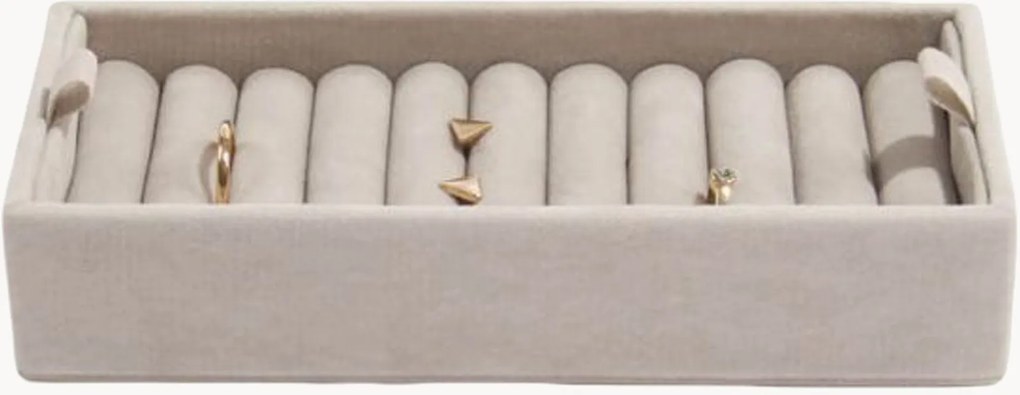 Fluwelen ringendoos Grey