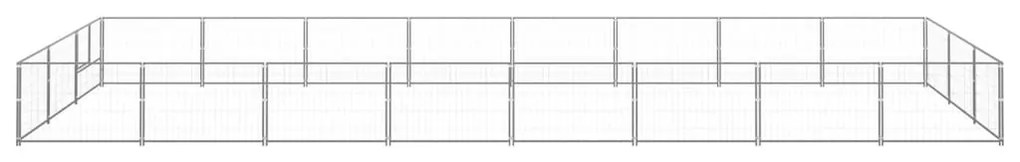 vidaXL Hondenkennel 24 m² staal zilverkleurig