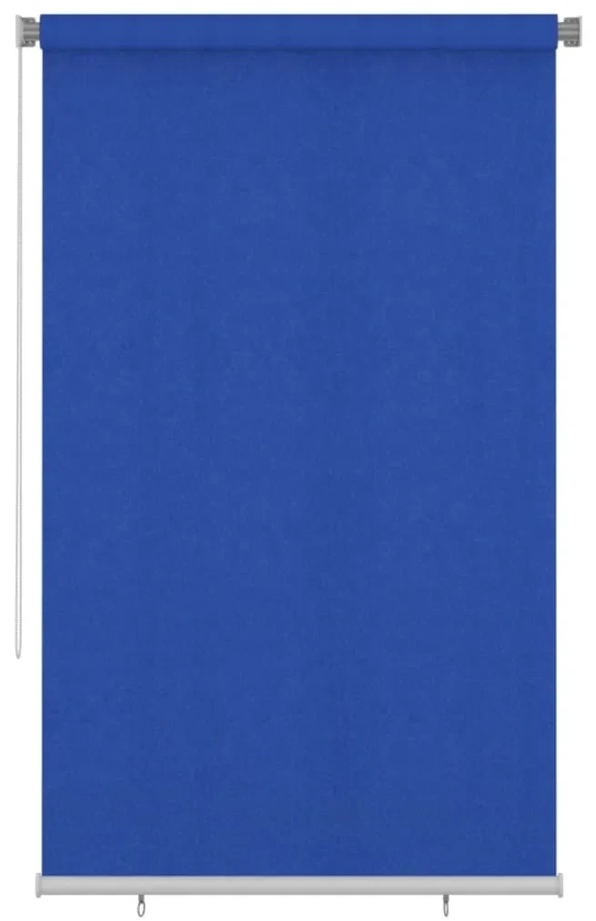 vidaXL Rolgordijn voor buiten 140x230 cm HDPE blauw