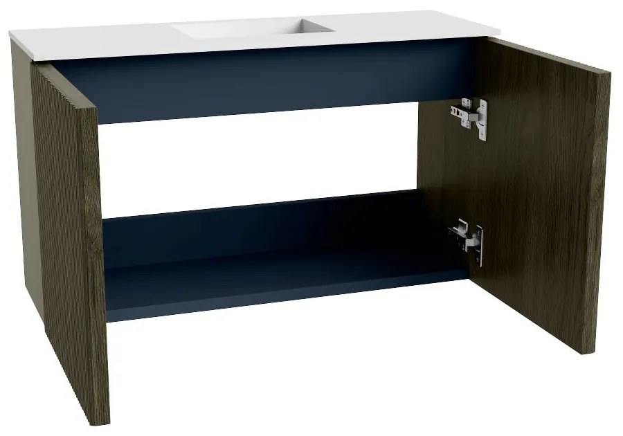 Mondiaz Joya 70cm toiletmeubel shadow met wastafel faye midden zonder kraangat talc