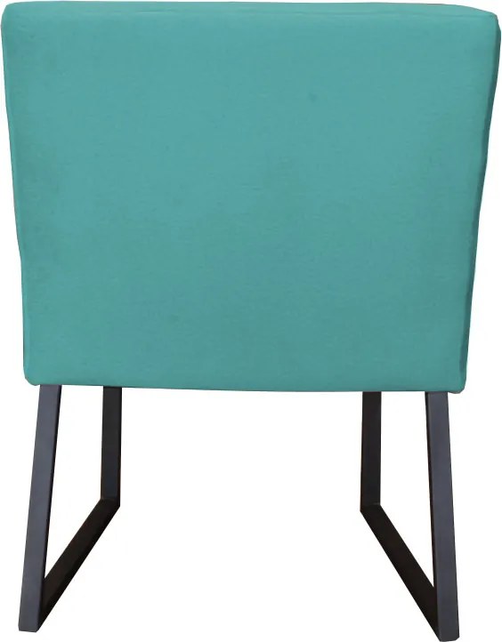 Eetkamerstoel - Amsterdam - geschikt voor ronde tafel - stof Element turquoise 15