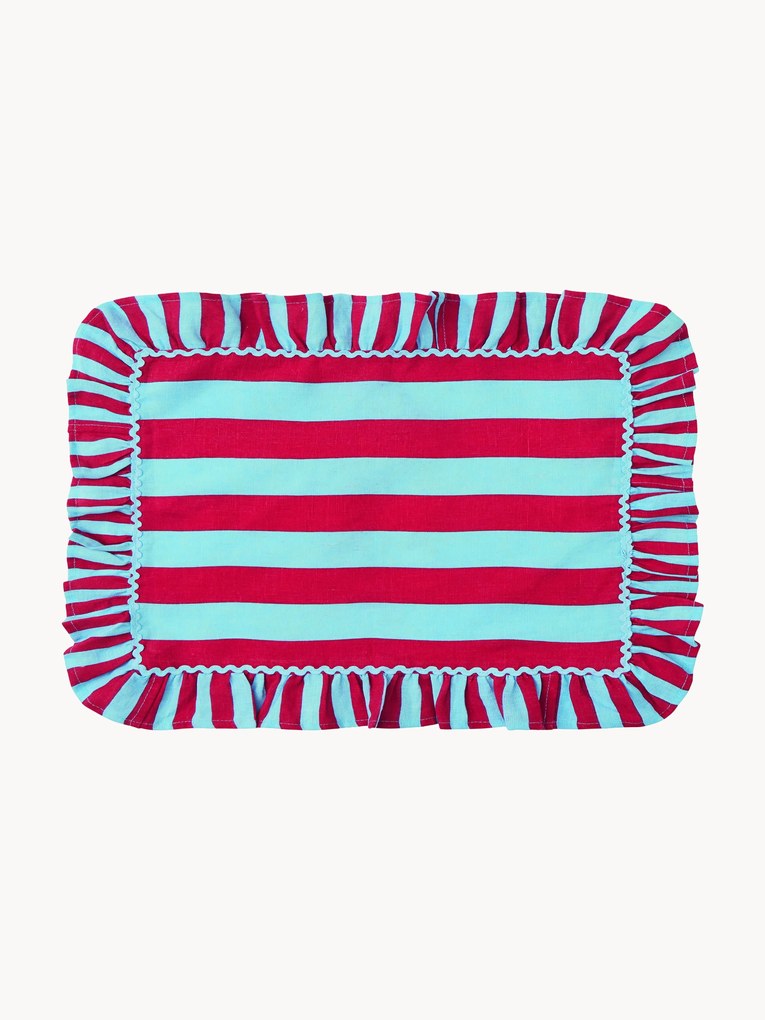 Gestreept placemats Senape, 2 stuks