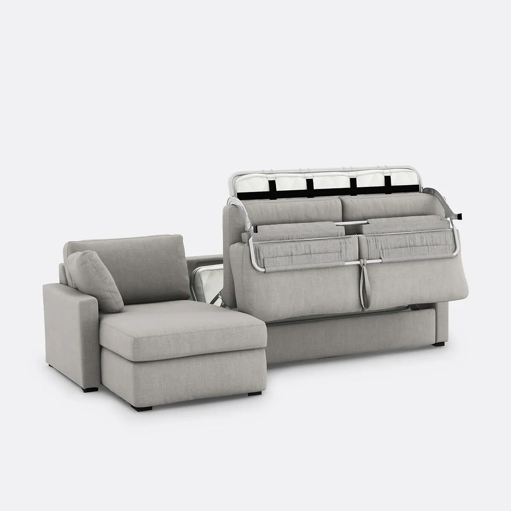 4-zits hoekbank, omvormbaar, in katoen en linnen, Comfort Bultex®, TIMOR