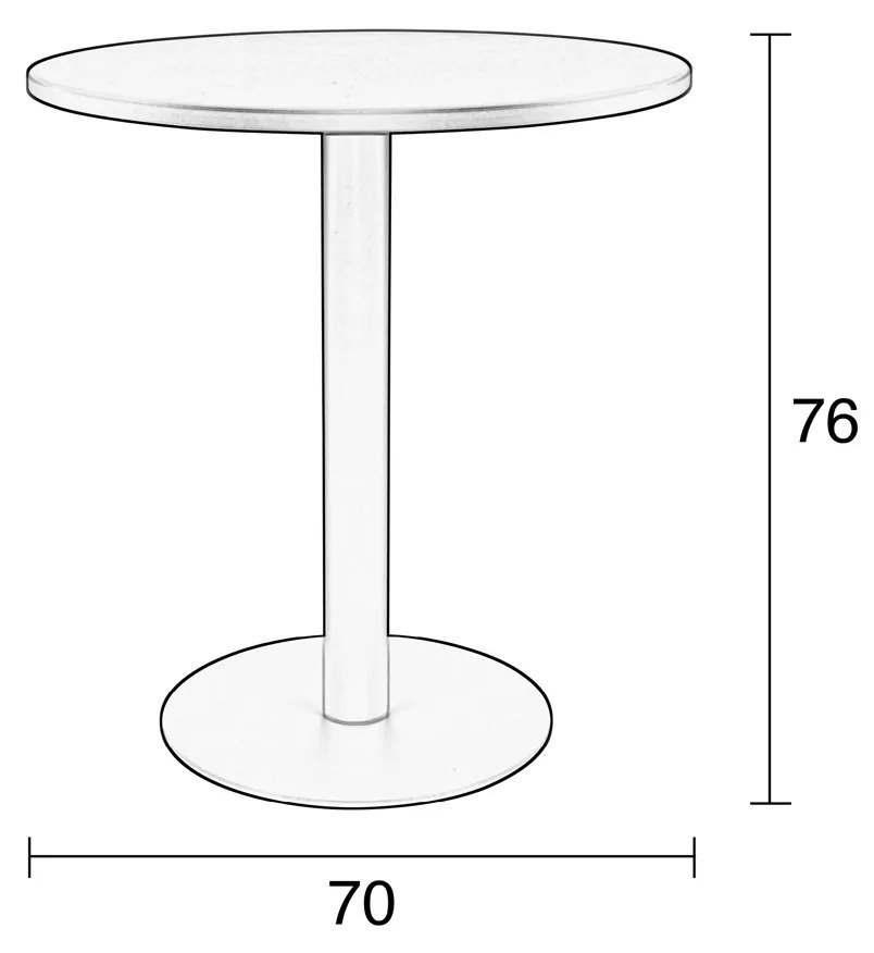 Zuiver Metsu Kleine Ronde Tuintafel Metaal Groen - 70 X 70cm.