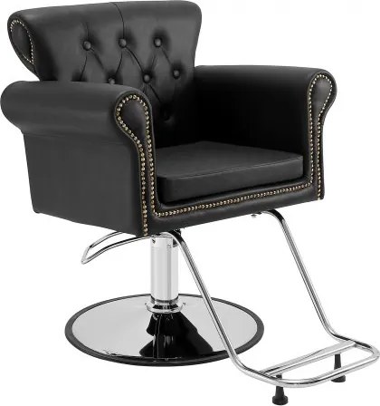 VEVOR Kappersstoel 150 kg Draagvermogen Kappersstoel Gemaakt van Spons PU Houten Plaat IJzer Operatiestoel In Hoogte Verstelbare Kappersstoel 360° Draaibare Kappersstoel Kappersuitrusting 98 x 77 x 90,5 cm