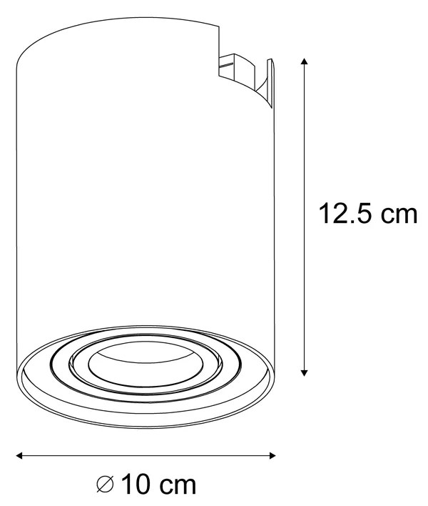 Moderne 1-fase railspot gunmetal - Iconic Rondoo Up