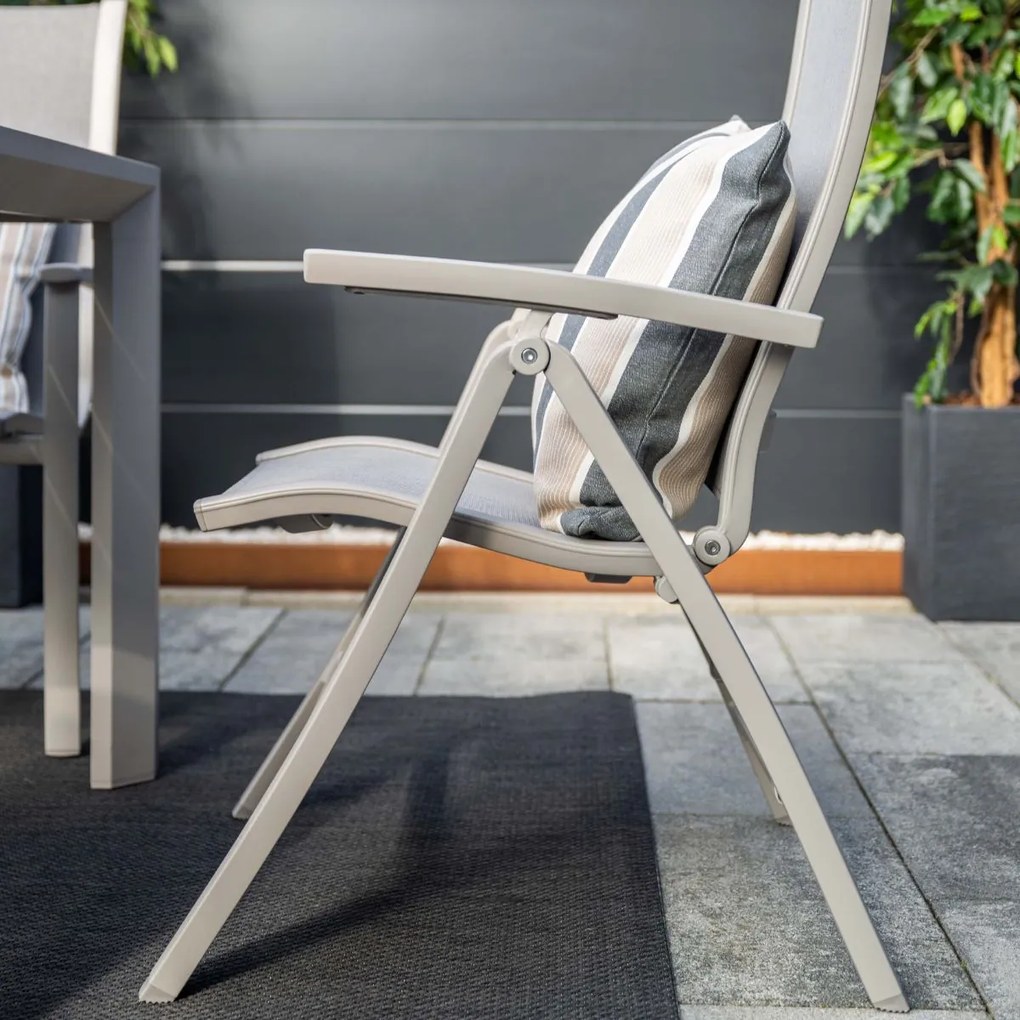 Garden Impressions Hilly tuinstoel verstelbaar taupe - 2 stuks