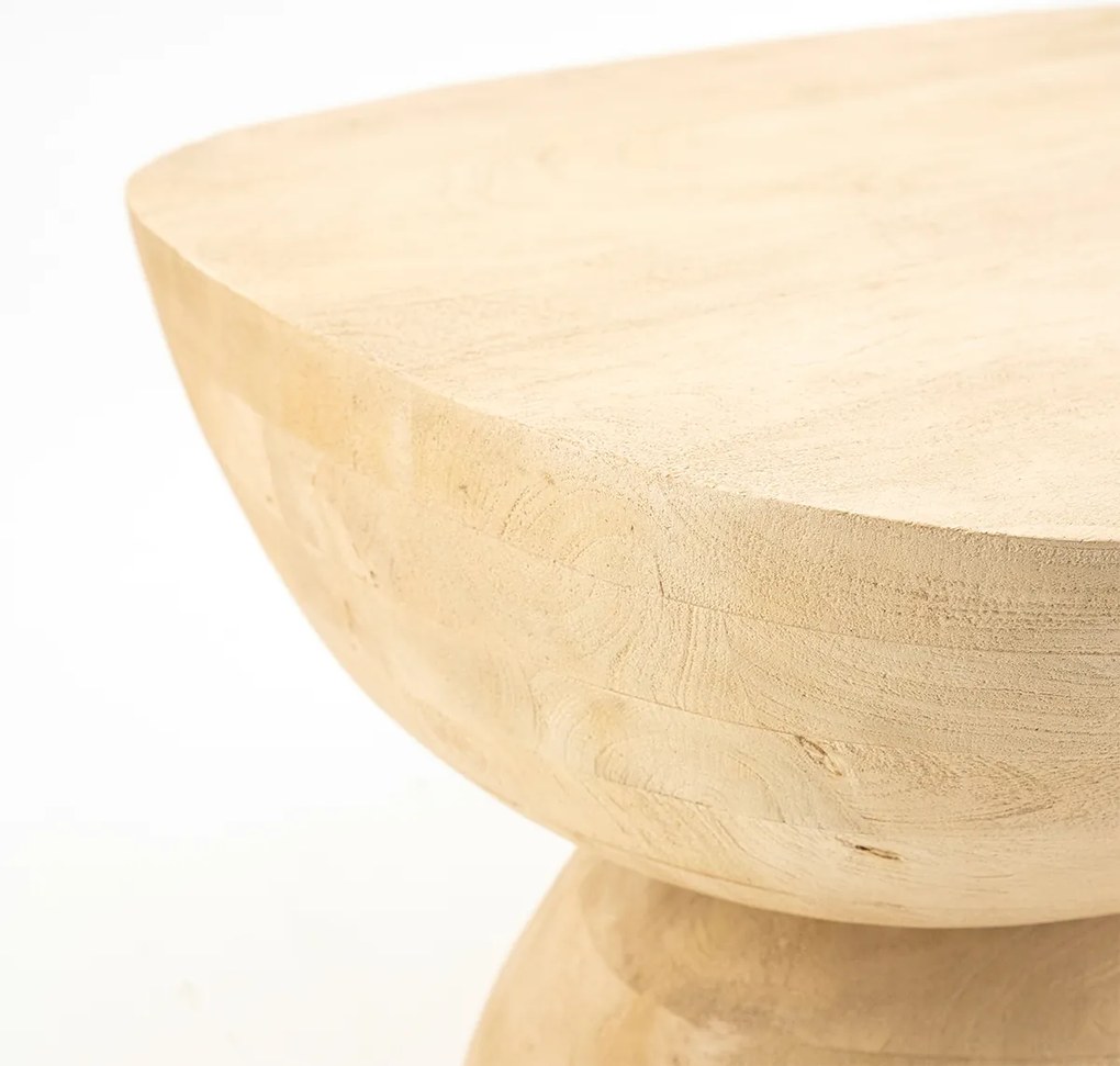 Salontafel Organisch Hout Naturel - 75 X 59cm.