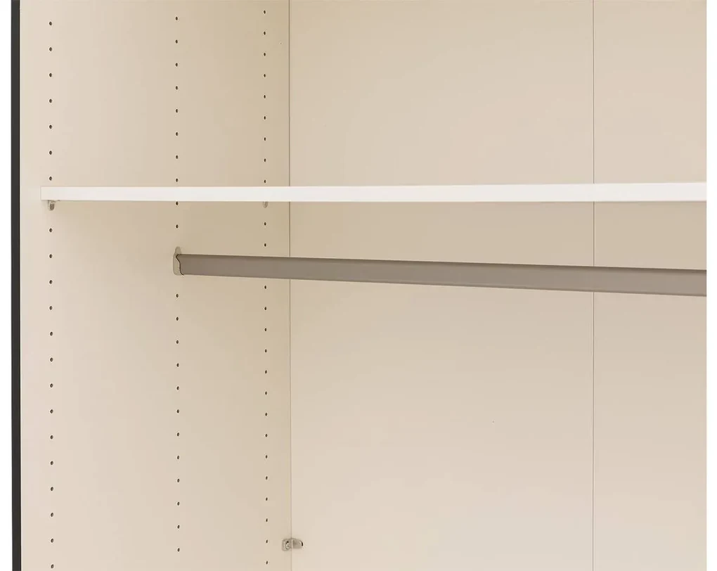 Goossens Kledingkast Easy Storage Sdk, 153 cm breed, 220 cm hoog, 2x 3 paneel schuifdeuren