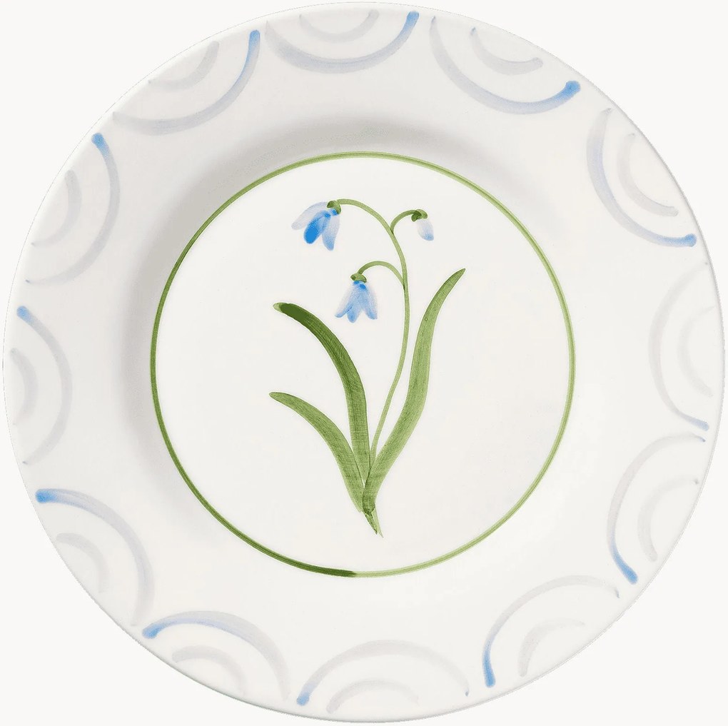Handbeschilderd ontbijtbord Cottage Flower