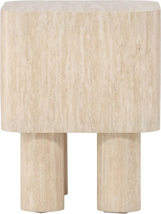 Stijlvolle Bijzettafel Beige - 40 X 40cm.