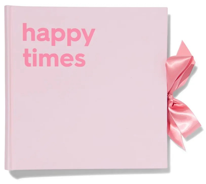HEMA Fotoboek Met Strik 24x24.5 Linnen Roze