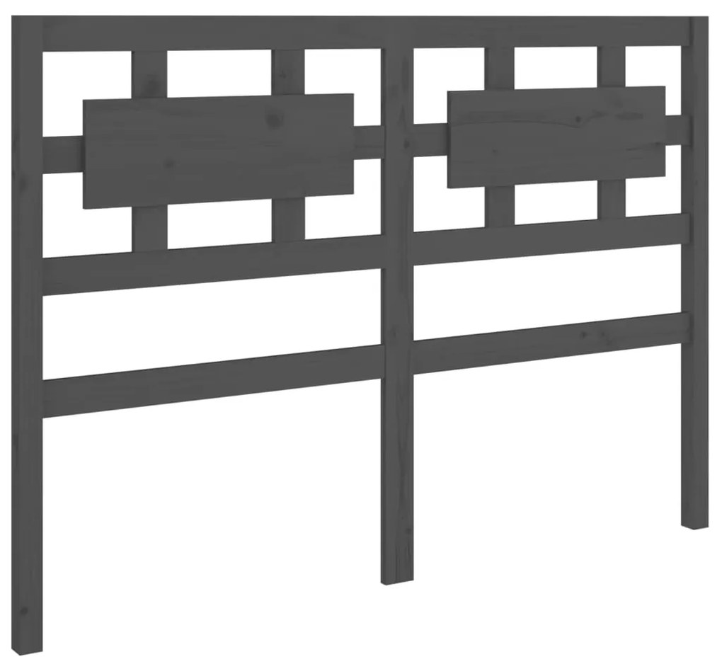 vidaXL Hoofdbord 165,5x4x100 cm massief grenenhout grijs