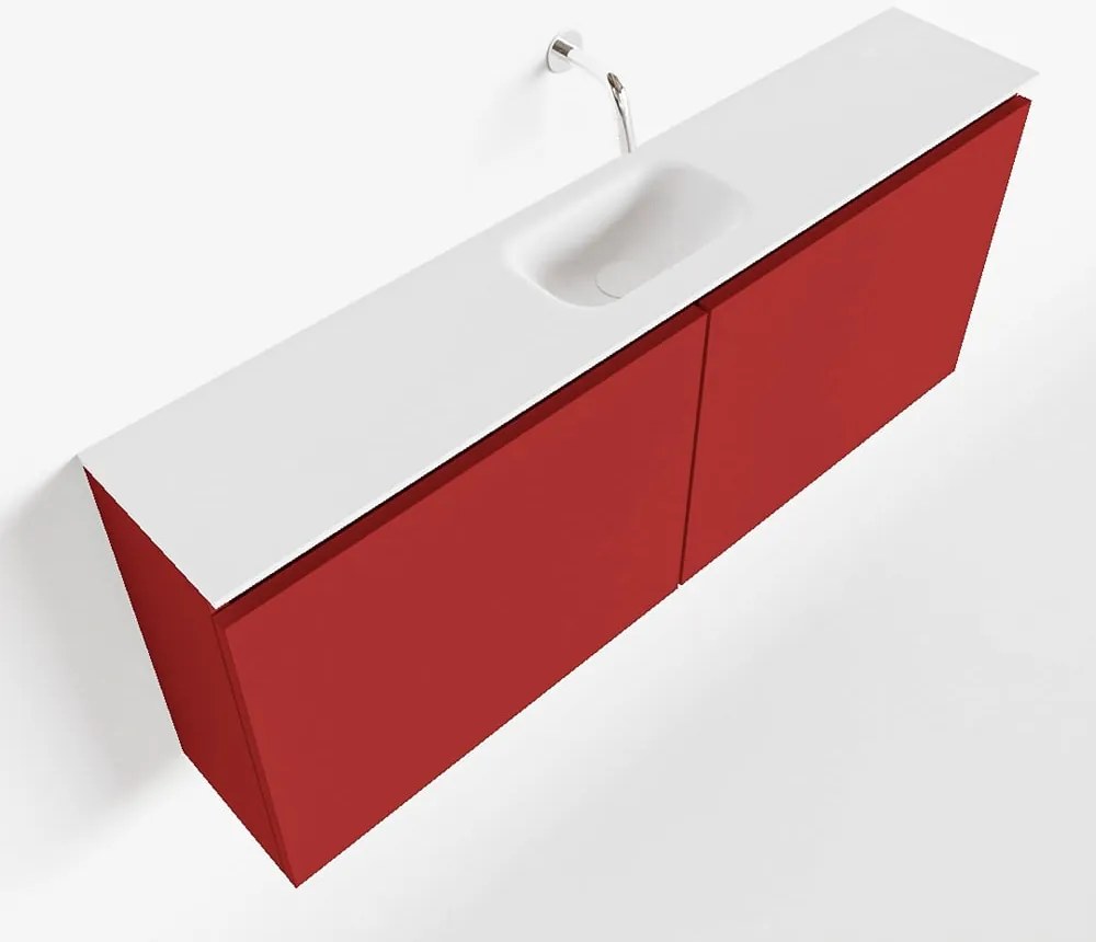 Mondiaz Ture 120cm toiletmeubel fire met wastafel talc midden geen kraangat