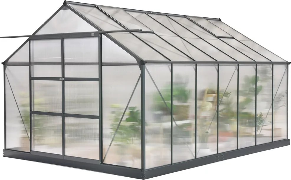 Azalia aluminium serre 2,5 x 4,5 m CoverTech antraciet