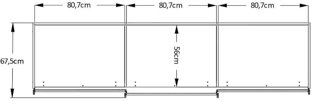 Goossens Kledingkast Big Choice Type 01 163, Slaapkamerkast 249 cm breed, 222 cm hoog, 3 glas schuifdeuren