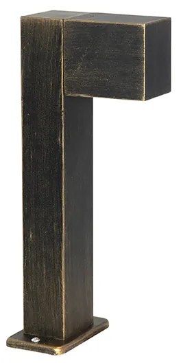 Industriële staande buitenlamp antiek goud 35 cm IP44 - Baleno