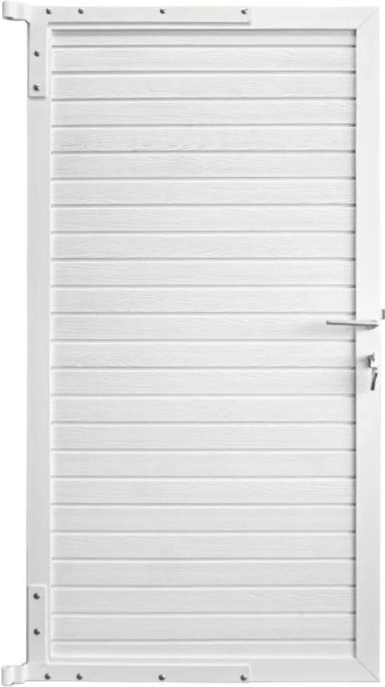 Tuindeur composiet Rhombus Double wit met wit aluminium frame compleet (90 x 180 cm)