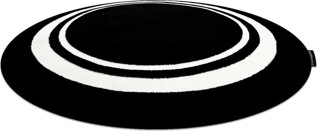 Tapijt HAMPTON Border rond kader zwart