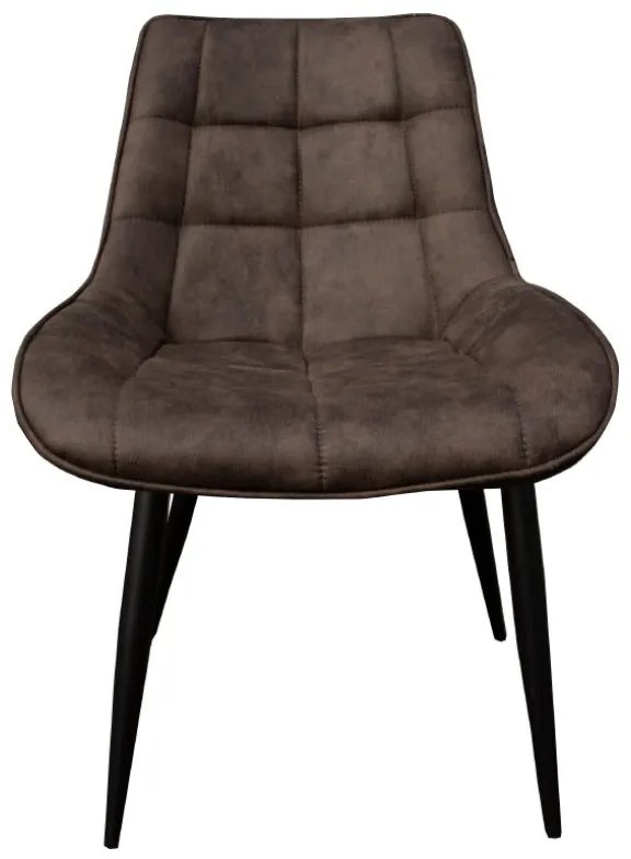 Eetkamerstoel - Loena - stof Cowboy retro lederlook antraciet