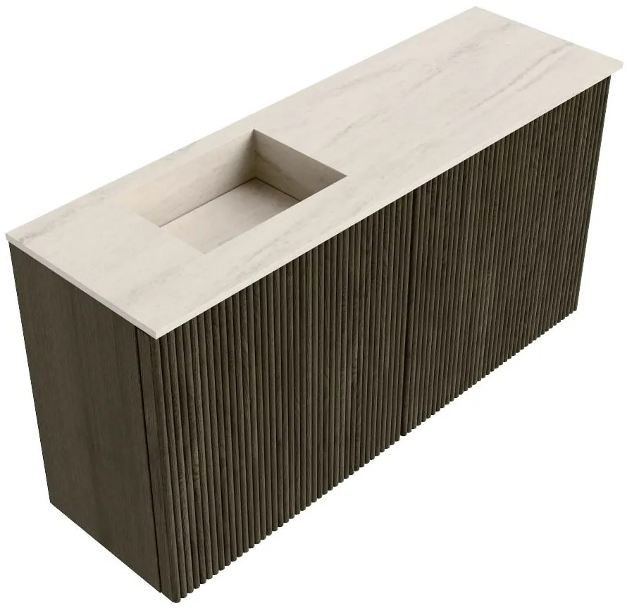 Mondiaz Joya DLux 80cm toiletmeubel shadow met wastafel faye links zonder kraangat meli