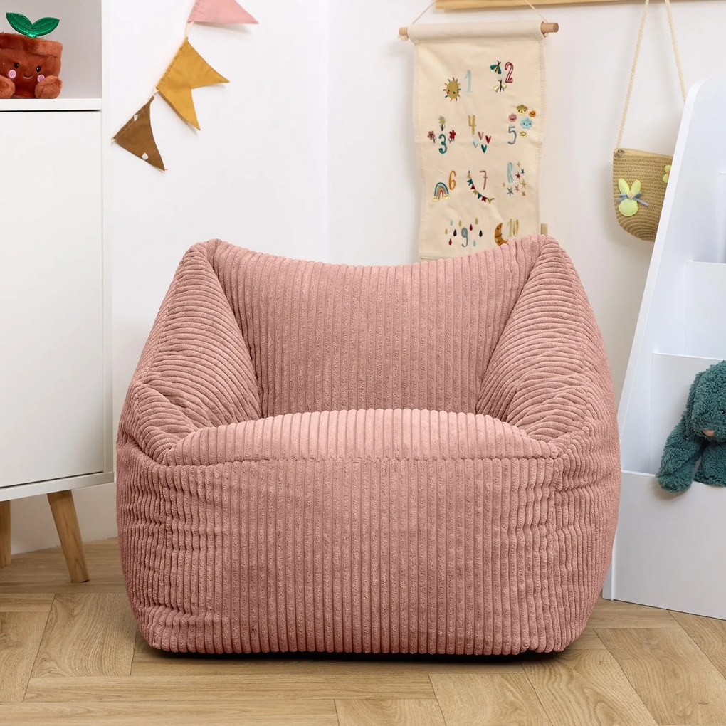 Morgan Corduroy Kinder Zitzakstoel - Roze