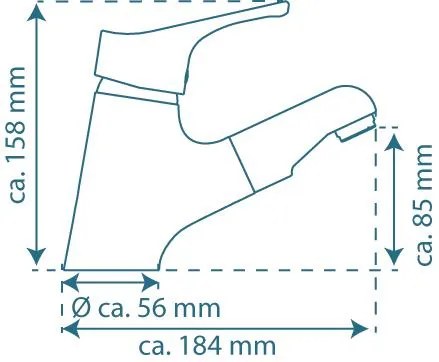 Schutte ATTICA ééngreepsmengkraan wastafel met uittrekbrare mousseur, chroom