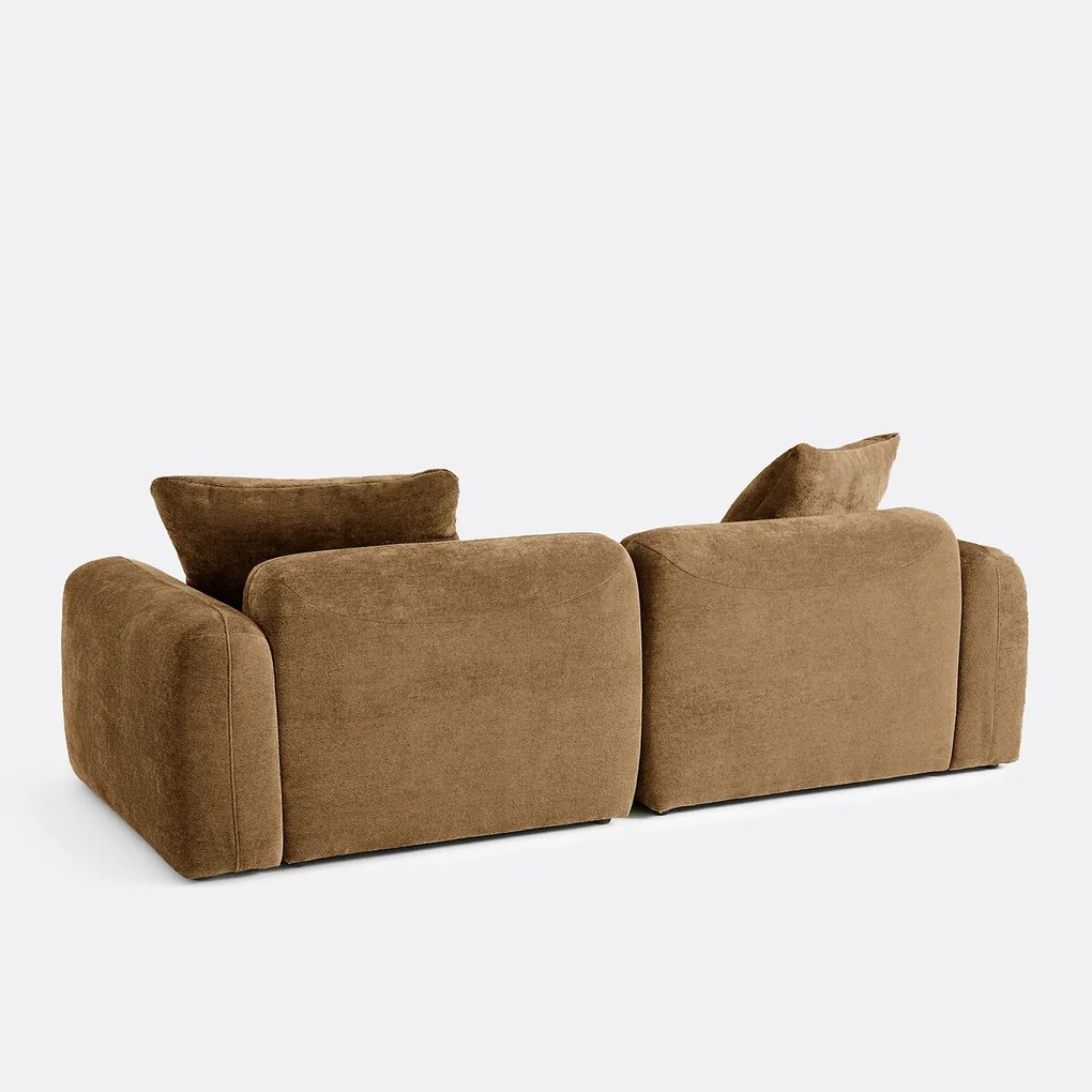 Modulaire 3-zits rechte bank in jacquard chenille, AMAD