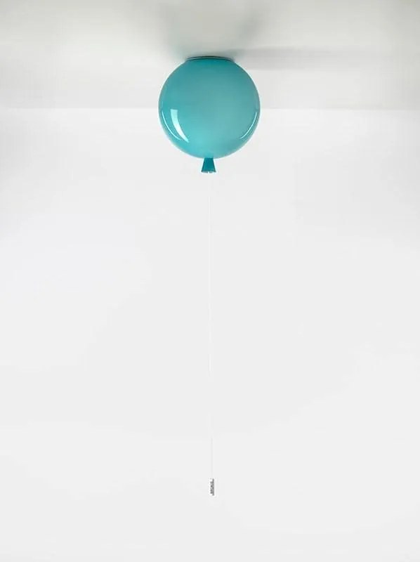 Brokis - Plafondlamp Memory Turquoise glanzend / Zilver Glas