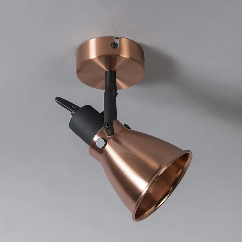 Klassieke plafondspot koper kantelbaar - Jos