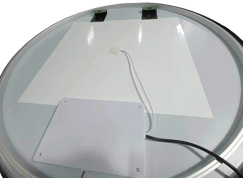 Saniclear Circle Black ronde spiegel met LED verlichting 60cm incl. spiegelverwarming mat zwart