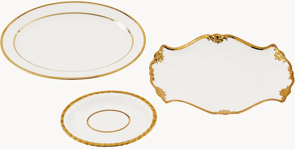 Porseleinen serveerset Golden, 3-delig