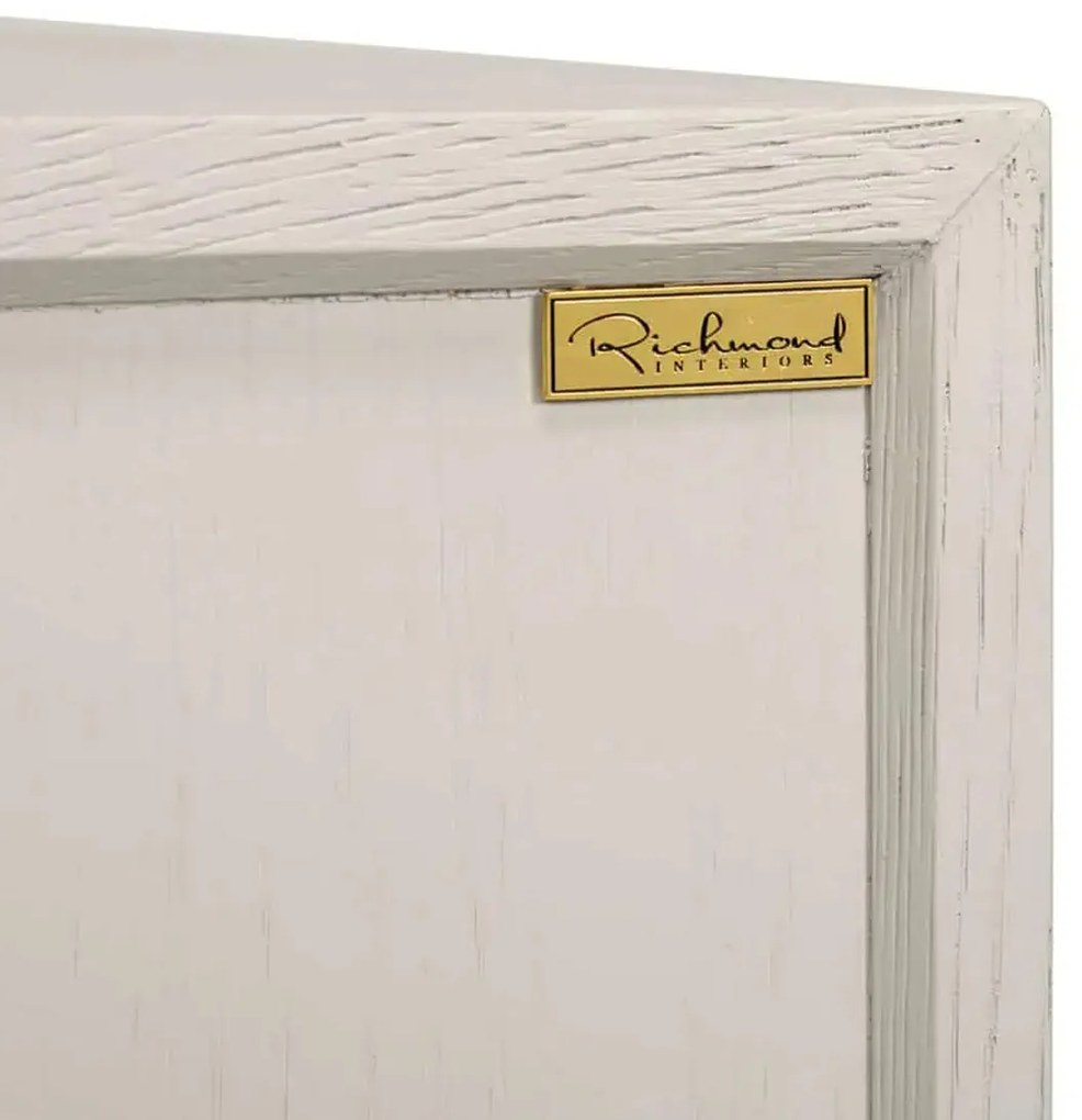 Richmond Interiors Whitebone Tv-meubel Wit Hout Met Messing - 200x44.5x61cm.