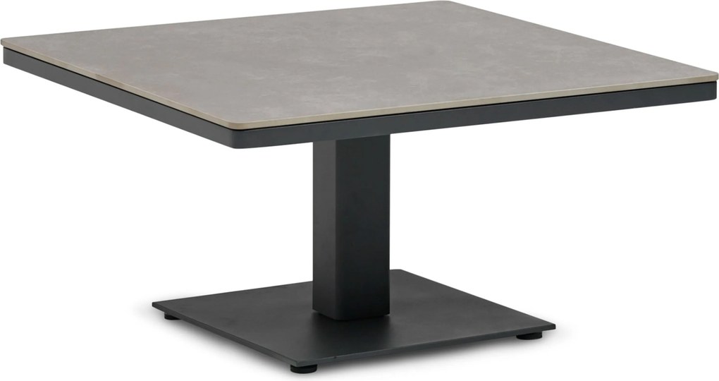 Tuintafel vierkant  90 x 90 cm  Grijs   Tivano in hoogte verstelbare