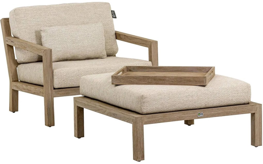 Goossens Loungeset Olive bruin, buitenstof,