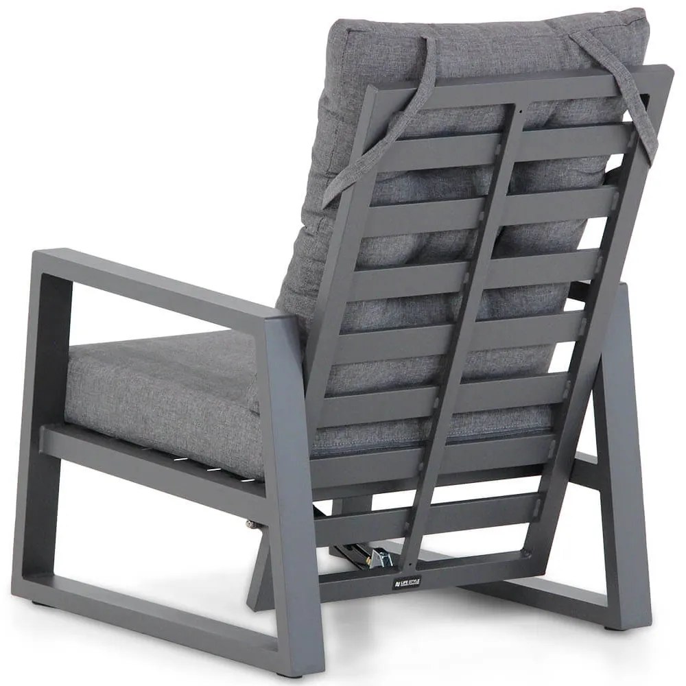 Stoel en Bank Loungeset Aluminium Grijs 4 personen Lifestyle Garden Furniture Batala