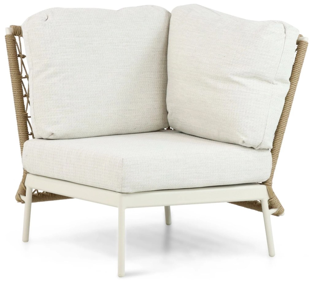 Hoek loungeset 6 personen Aluminium/Wicker Taupe Coco Bali