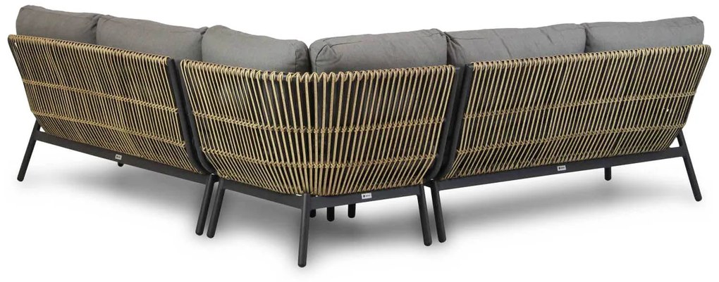 Hoek loungeset  Aluminium/wicker Taupe 5 personen Coco Nathan