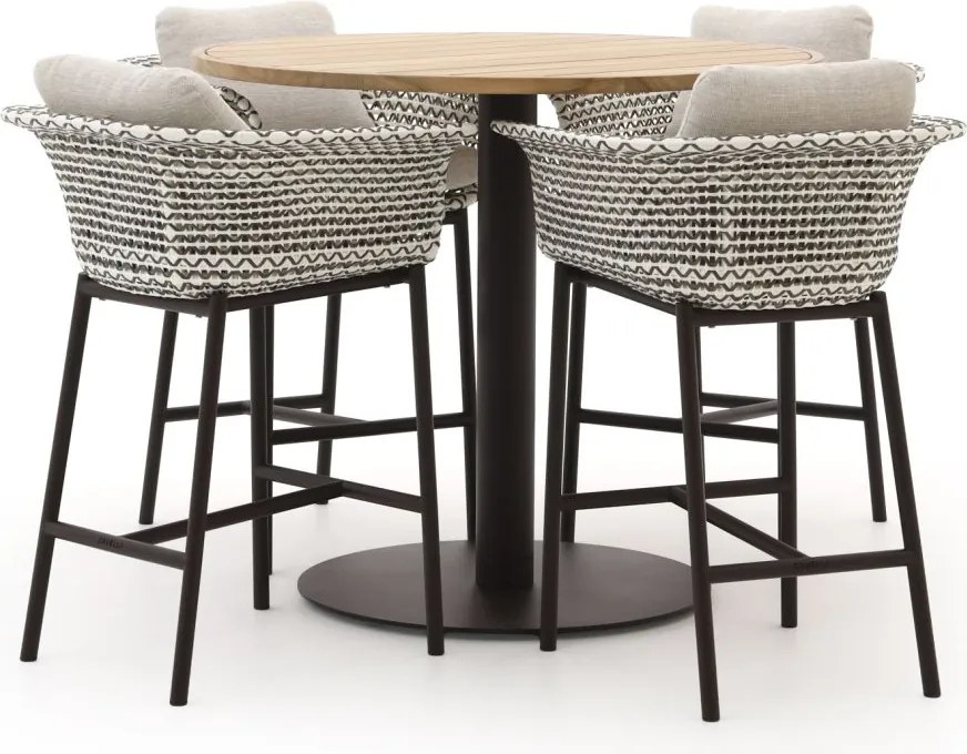 Barset Zavelli | 4 personen | Tuinset wicker (vlechtwerk) | 5-delig | Kees Smit Tuinmeubelen