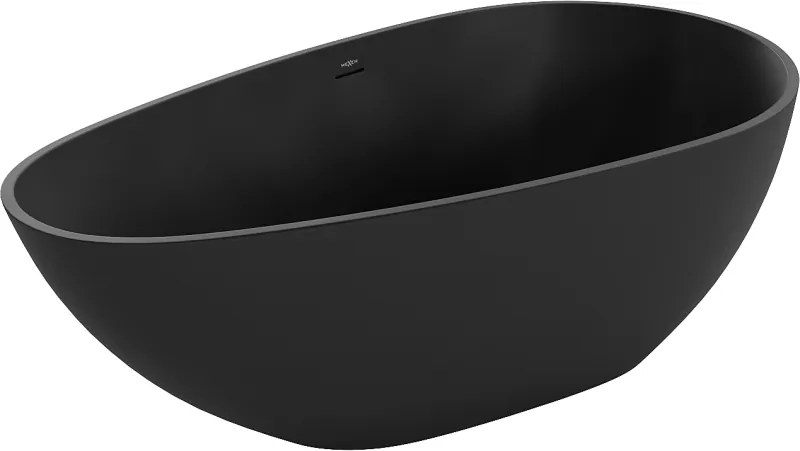 Mexen Palermo vrijstaande badkuip van conglomerate 150 x 78 cm, zwart mat - 57211507870