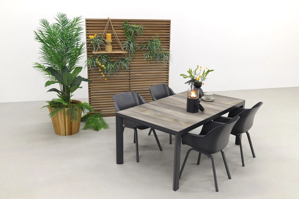 Hartman Sophie Xerix/Kings 4-persoons dining tuinset 180x100 cm. - Antraciet