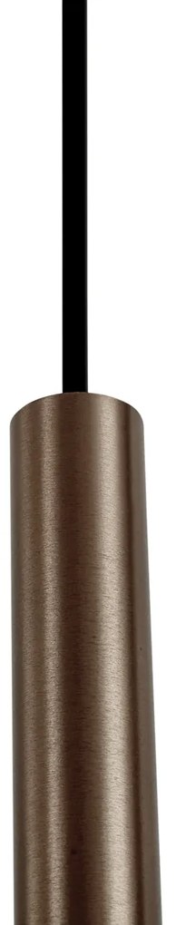 Modern railsysteem met 6 hanglampen brons 1-fase - Slimline Keno