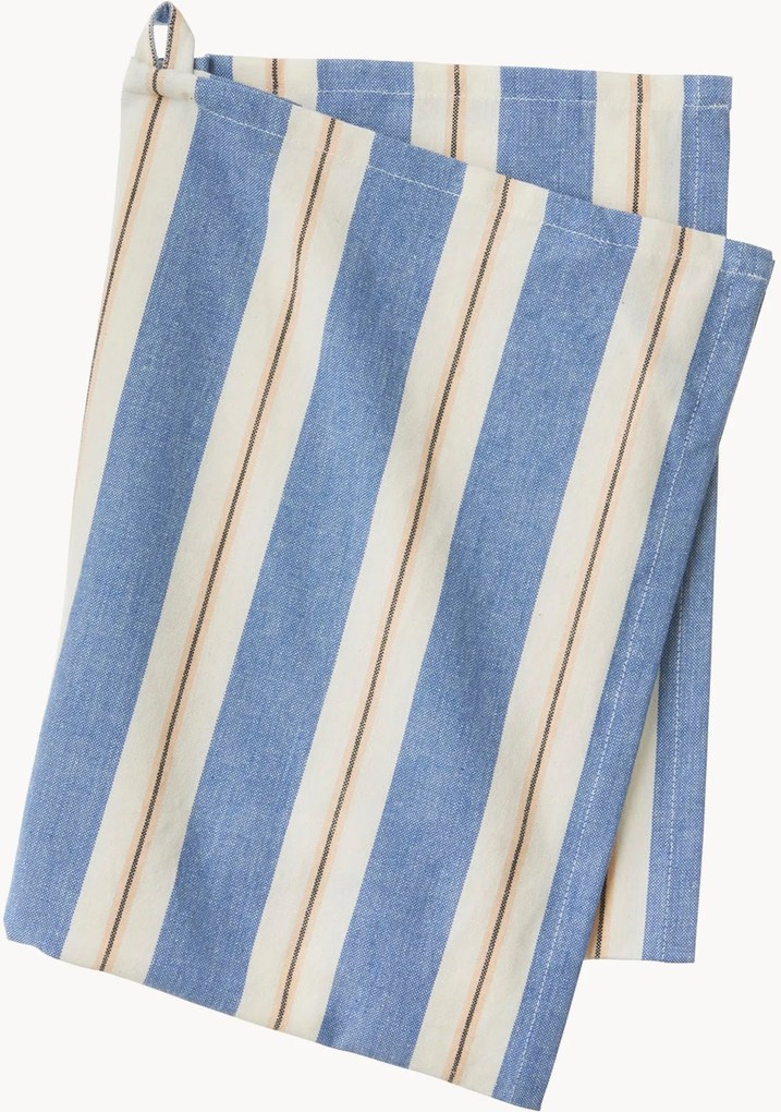 Handgemaakte theedoek Palermo met strepen