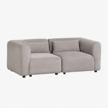 Modulaire 2-delige Bank Fogler Corduroy Grijs – Taupe – Koel - Sklum
