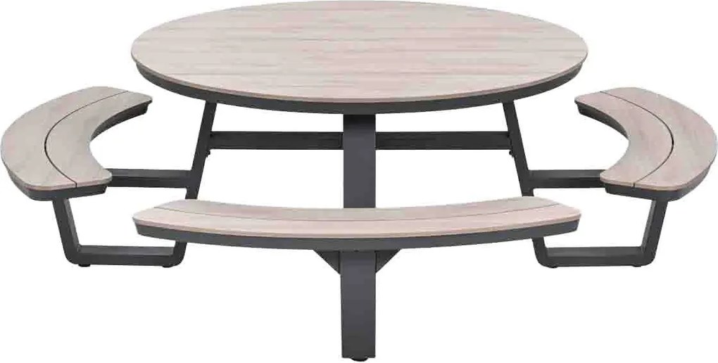 Garden Impressions Sarria picknick set Ø148 x 75 - donker grijs