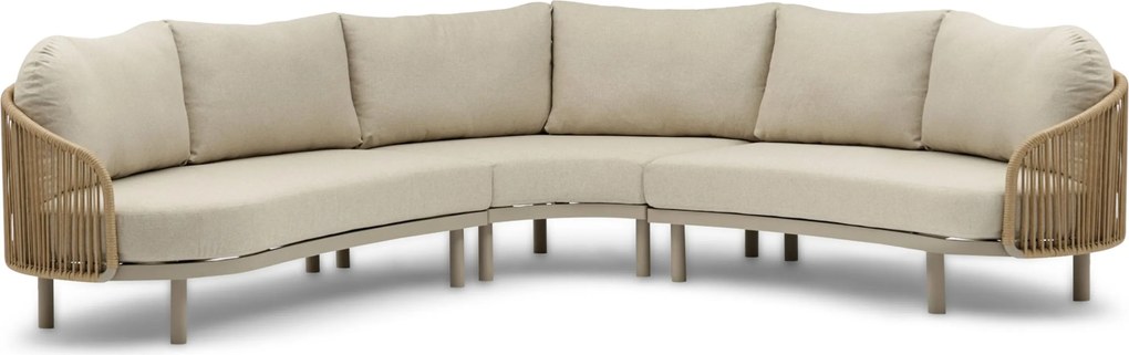 Hoek loungeset 5 personen Rope Zand/Beige  Coco Amici