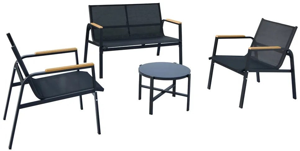 Moreno Garden Point tuinset zwart