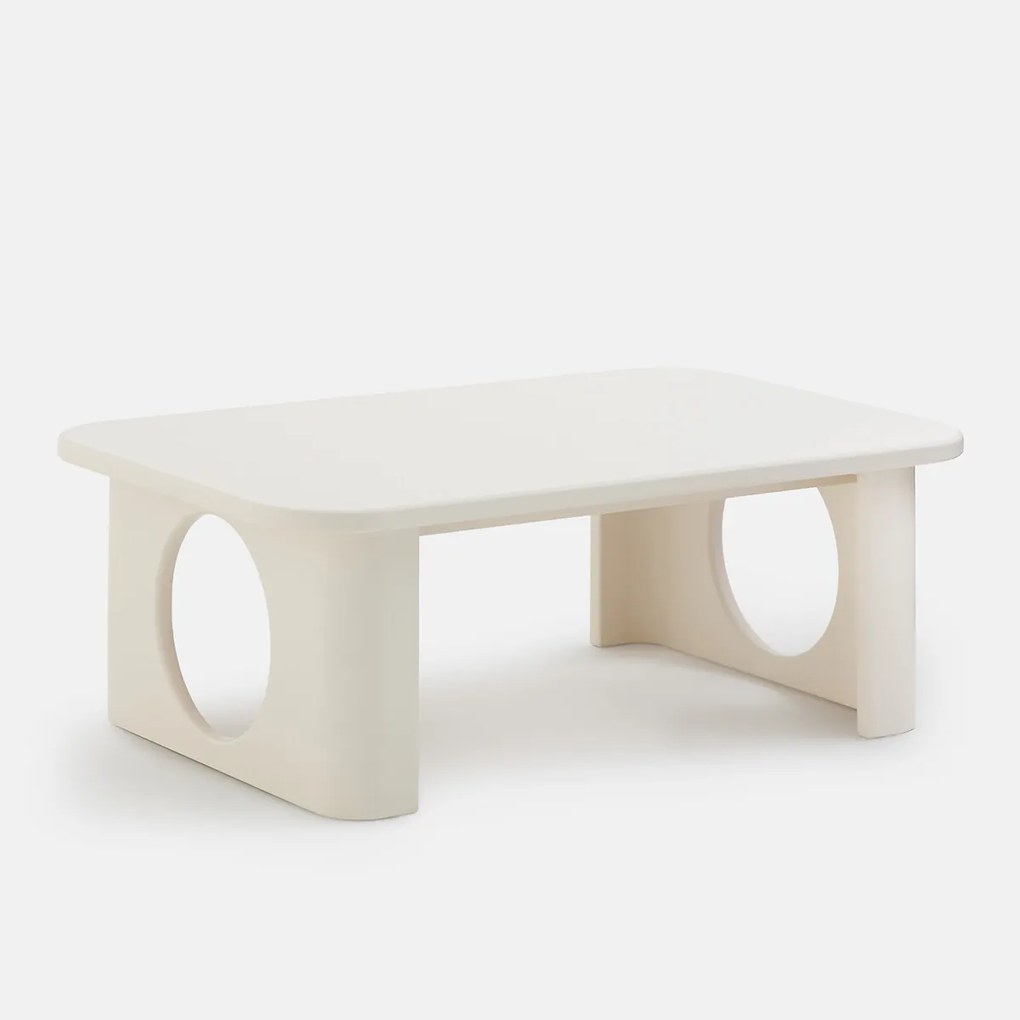 Salontafel met gebeeldhouwde poten, lengte 88 cm, MORTI