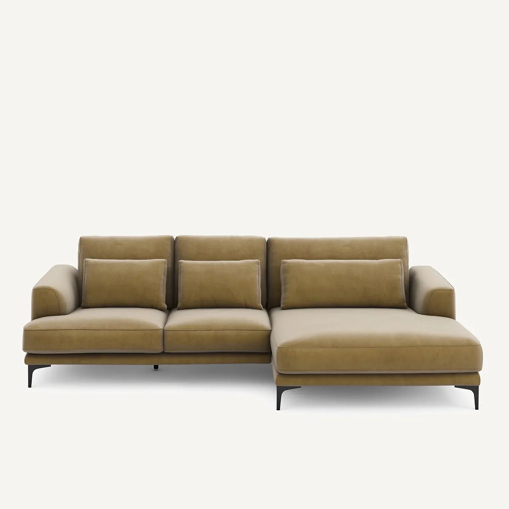 XL hoekbank rechts in fluweel, MARSILE