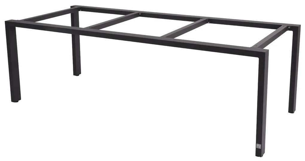 4 Seasons Outdoor Goa tafel antraciet met keramisch terrazzo tafelblad 220 x 95 cm SALE Tuintafel antraciet weerbestendig